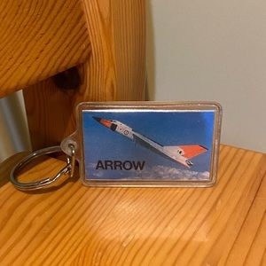 The Avro Canada CF-105 Arrow keychain.  A slice of Canadian History!